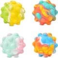 4 st Pop-Up Sensoriska Bollar för Barn - 3D Push Bubble Fidget Leksaker, Stresslindrande Leksaker för Barn och Vuxna, Perfekt Present för Ångest