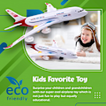 Miniatyrbild 4 av 7: Leksaksplan för barn, Bump and Go Action, Leksaksplan med LED-blixtljus och ljud för pojkar och flickor 3-12 år (Airbus A380)