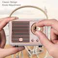 Pikkukuva 6 / 10: Retro Bluetooth-kaiutin, tehokas subwoofer-efekti, kannettava minikokoinen ulkoilukäyttöön tarkoitettu langaton kaiutin, vaaleanpunainen