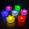Miniatyrbillede 1 af 4: Farverige Lotus Lys LED Emitterende Langsomt Blinkende Nattelys Blomsterlys (5 stk.)
