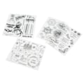 Miniatyrbilde 4 av 10: 4 stk. gjennomsiktige stempler i TPR-materiale med julemotiv - Gjenbrukbare dekorative verktøy for scrapbooking og DIY-håndverk