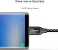 Miniatyrbild 3 av 5: Flätat USB Type-C laddnings- och datakabel, 25 CM