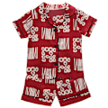 Miniatyrbild 1 av 6: Toddler Button Up Pyjamas Sommar Pjs, Röd Geometri, L