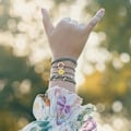 Miniatyrbilde 6 av 7: Solsikke-snor-armbånd Håndlaget flettet tau med sjarm Boho Surfer-armbånd for kvinner Brown