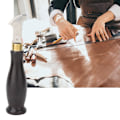 Miniatyrbilde 4 av 8: Shallow Slot Leather Edge Creaser Sandalwood Handle Rustfritt Stål Edge Creasing Tool(1mm)