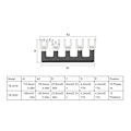 Miniatyrbild 3 av 5: 10 st 25A Jumper Block Terminal Strips Isolerade TB Barrier Strip Gaffeltyp Terminal Stripe Strips Svart TB 2512