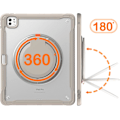 Miniatyrbilde 4 av 9: iPad Pro 11 tommer Deksel 2024 M4 Chip Lett Dobbeltlags Beskyttende Nettbrettdeksel, Slitesterke Sh0ck-Absorberende Hjørner med 360° Rotasjon Khaki iPad pro11 2024
