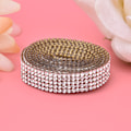 Miniatyrbild 4 av 8: 5 rader 1m strass trim band varmfix kristallkedja trim kläder tillbehör dekoration (silver)