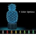 Miniatyrbillede 2 af 8: Pineapple Light, Sød Ananas Natlampe til Børneværelset, 3D Optisk Illusion Lampe med Berøringskontakt