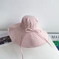 Stor solhatt fiskare dam UV-skydd solhatt hopfällbar Pink
