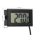 Miniatyrbild 5 av 6: Svart LCD inbyggd elektronisk digital termometer vattentät sond temperaturmätare för inkubator