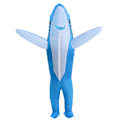 Miniatyrbild 4 av 5: Uppblåsbar Hajdräkt Luftblåst Käkar Jumpsuit Maskeraddräkt Rolig Carcharias Dräkt för Cosplayfest Blue