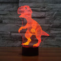 Miniatyrbild 3 av 8: 3D LED Dinosaurie Optisk Illusion Nattlampa, 7 Färgförändring