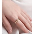 Miniatyrbild 2 av 3: Sterling Silver Ring Simple Hollow Zircon Inla