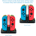 Miniatyrbillede 4 af 7: Opladningsdockstation Kompatibel med Pro Controller/til Joy Cons,Oplader Udskiftning til Switch/Switch Lite/Switch OLED med en Type-C Opladningskabel