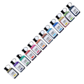 Miniatyrbillede 5 af 10: Marker Ink 12 Vibrerende Farver Falmebestandig Vandtæt Transparent Flaske Sikker Blæk Refill Kit