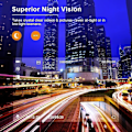 Miniatyrbild 7 av 8: 3-kanals främre och bakre bilkamera, 1080p 4-tums 170° vidvinkel bilkamera, bilkamera med inbyggt 32 GB-kort, Super Night Vision, G-sensor, Motio