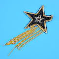 Miniatyrbild 4 av 10: Plast DIY självhäftande stjärnmönster kläder strass tofsar lappar kläder väskor applikationer #3