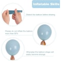 Miniatyrbillede 3 af 7: 129 stk. støvede blå balloner i forskellige størrelser 18 12 10 5 tommer latex haze blå ballonbue til festdekoration fødselsdag bryllup forlovelser Ann Haze Blue