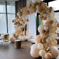 Miniatyrbillede 6 af 6: 130 stk. hvide sandballoner i forskellige størrelser 18\" 12\" 10\" 5\" ballonbue guirlande sæt perfekt til fødselsdagsfest, dimission, babyshower, bryllup, Holi White Sand