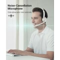 Miniatyrbilde 2 av 7: HW02 USB-headset med mikrofon, støydemping og innebygd kontroll, superlett, ultrakomfortabelt datamaskinheadset for bærbar PC, kablet kontorheadset for øret White