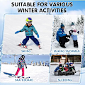 Miniatyrbillede 6 af 6: Børne Skihandsker Vinter Snehandsker Vandtætte Vinter Varme Handsker til Snowboarding, Snescooter Dark blue M