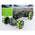 Miniatyrbilde 6 av 7: Oppgradert håndgestkontrollert RC Stuntbil med lys, musikk, spraytåke, gestkontrollert transformert bil, 360° spinn, terrengmonstertruck for gutter Green