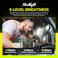 Miniatyrbillede 2 af 8: Arbejdslys Genopladelig LED 1500 Lumen Super Lys COB Bærbar Arbejdslys Magnetisk Base og Krog Arbejdslommelygte til Bilreparation Maskine Nød