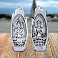 Miniatyrbild 9 av 10: Resin Retro Art Vardagsrum Buddha Statyer Buddhistisk Figur Heminredning PrydnadSilver