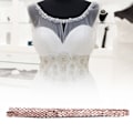 Pikkukuva 4 / 10: 100cm Strass-Kette Heißfix Kristallglas Kette DIY Kleidung Gürtel DekorationChampagner 1cm 4 Reihen