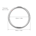 Miniatyrbillede 2 af 7: 50 stk. metalringe i holdbart og robust jern, multifunktionelle, blanke, lyse farver, metal O-ringe til DIY-projekter 32x3mm sølv