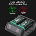 Miniatyrbild 4 av 7: Uppladdningsbara batteripack för XboxSeries X/S 2650mAh Snabbladdning LED-indikator Controllerbatteri