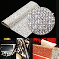Miniatyrbild 9 av 10: 1 st DIY Silver Plast Rhinestone Band Diamantnät Borr Kläder Dekoration Tillbehör