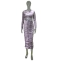 Pikkukuva 1 / 9: ess Naisten muodikkaat rennot painetut laskostetut mekot (violetti 3XL)