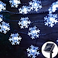 Miniatyrbild 1 av 5: Dazzle Bright Solcells Jul Snöflinga Ljus Utomhus