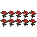 Miniatyrbillede 1 af 10: Broderi Klud Mærkat DIY Klæbende Dekorative Tøj Patches til Taske Tørklæde Tøj Reparation DekorationRose