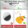 Miniatyrbillede 3 af 6: Læder nøgleringholder etui kompatibel med Apple AirTag, sød beskyttende Air Tag cover med nøglering, anti-scratch finder GPS tracker etui til Angry Pear