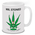 Miniatyrbillede 2 af 2: Mr Stoned Kaffe Krus Morgenmad Krus Sjov Kaffe Krus 11 Ounces Inspirerende Og