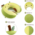 Miniatyrbillede 4 af 7: Nakkepude til børn, teenagere - Rejsetilbehør til fly, bil, liggestol - Nakke-, hage- og hovedstøtte - 100 % rent memory foam-indsats og sød avocad Avocado