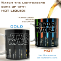 Miniatyrbild 3 av 5: Benair USA Star Wars Mugg, Ljussablar visas med värme (12 oz) - Skör