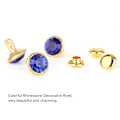 Miniatyrbilde 7 av 9: 10 stk fargerike Rhinestone nagler Cap Stud for Diy Craft Decoration (blå krystall)
