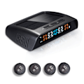 Miniatyrbillede 6 af 11: USB Opladning Solcelledrevet Bil TPMS Trådløst Dæktryk HD Digital Display Automatisk Alarm Værktøj
