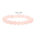 Pikkukuva 3 / 7: Helmillinen rannekoru, elegantti halkaisija 8 mm, venyvä luonnonkristallirrannekoru uniseks-meditaatioon, paineenpoistoon, lahja Rose Quartz