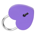 Pikkukuva 10 / 10: Sydänlukko Metalli Värikäs Hieno Lukko Kotitaloustarvikkeet Avaimella 45x59mm Violetti