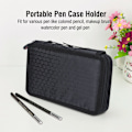Miniatyrbillede 2 af 10: 35 Slots Bærbar Tegning Skitse Pensel Pen Etui Holder Taske Etui Pung (Sort)