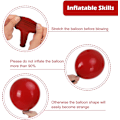 Miniatyrbild 3 av 7: 129 st Ruby Red Ballonger Olika Storlekar 18 12 10 5 Tum för Girlangbåge, Premium Röda Latexballonger för Födelsedag Bröllop Alla Hjärtans Dag Jul Ruby Red