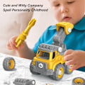 Miniatyrbild 5 av 8: 905B DIYC 5 i 1 Byggbil Transformeras Till Robot Ta Isär Robotleksaker Fordon Set för 3+ Åriga Pojkar Barn