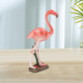 Miniatyrbillede 5 af 5: Flamingo Statue Resin Materialer Levende Ægte Pink Flamingo Ornament til Hylde Skrivebordsdekoration