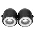 Miniatyrbillede 3 af 11: Universal LED Forlygte Dobbelt Lamper Runde Angel Eyes Høj Lav Stråle Retro DRL Blå Hvid Lys