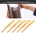 Miniatyrbild 7 av 10: 5 st Pengarclips Elektropläterat Stål Hög Hårdhet Fjäder 85mm för Läderplånbok Guld